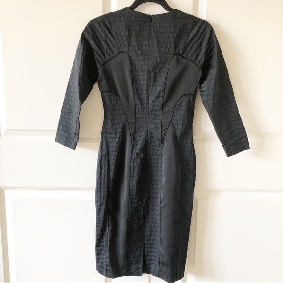 Hugo Boss Darling Embossed Black Sheath Dress - Picture 9 of 14